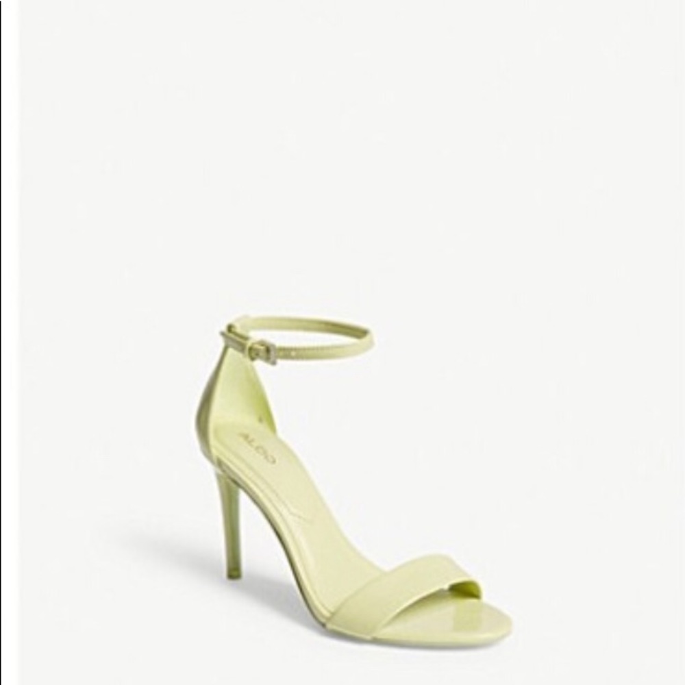 NEW ALDO Light Green Ankle Strap Cally Sandals size 7.5